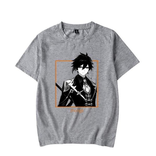 Genshin Impact Herr och Dam Par T-shirt Zhong Li 5 S
