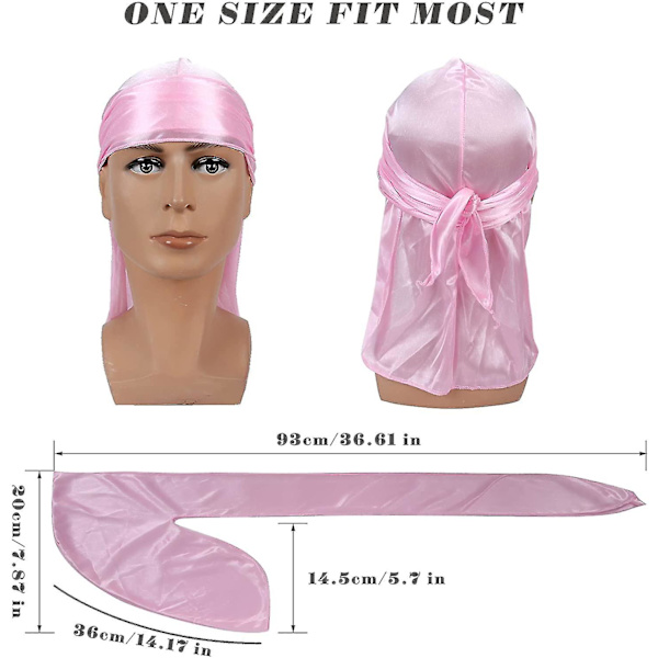 Silk Durag Lättvikt Bekväm Andas Fashionabla Du Rags Durag Wave Cap för män och kvinnor
