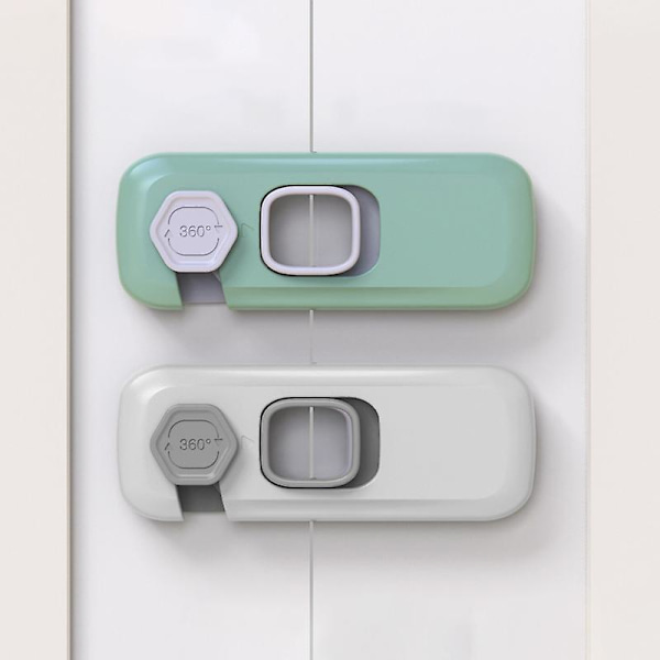 Barnsäkerhetsskåp Lås Låddörr Lås Säkerhetsskydd Baby Anti-kläm Hand Baby Säkerhetslås Kylskåp Säkerhetsspänne C 1PCS Green