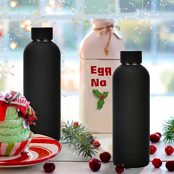 500 ml Smallmouth dubbellagers vakuumkolv, vattenkopp för utomhussport, vakuumkolv i rostfritt stål Ink black