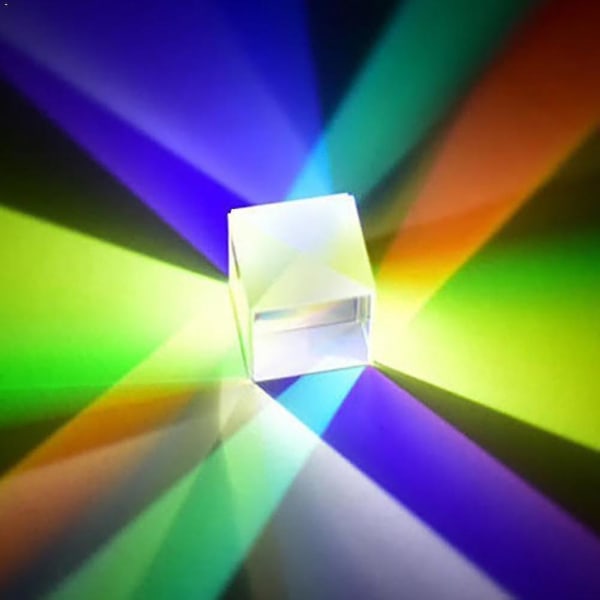 Prisma Sexsidigt starkt ljuskombination Kub Prisma Målat glas stråldelare Prisma Optiskt experimentinstrument Hög kvalitet null none