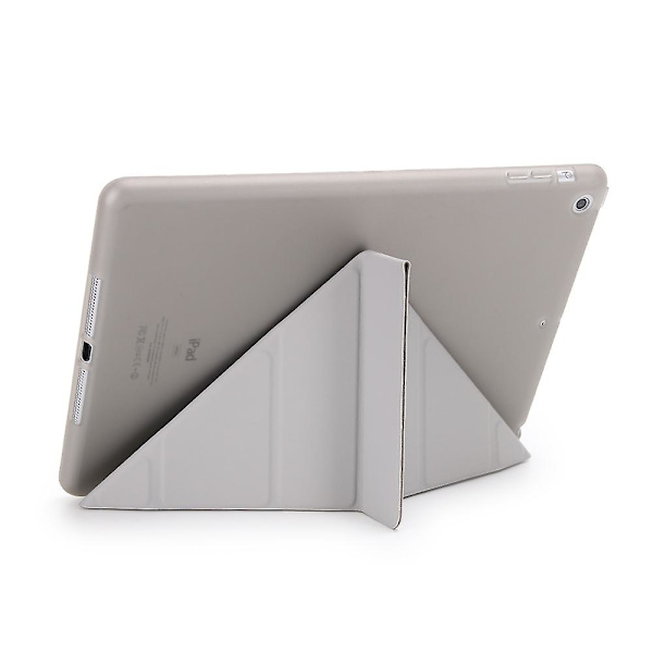 För Ipad 9.7 (2018) / 9.7 (2017) Origami Smart Pu Leather + Tpu Tablet Case Grey