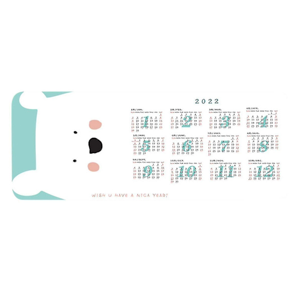 2022 musmatta kalender rektangel Halkfri gummimusmatta för datorskrivbord Laptop kontor null none