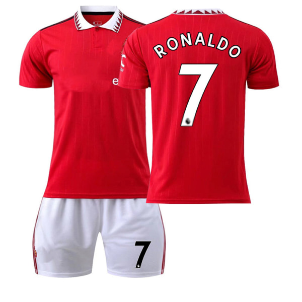 Manchester United tröja 22 23 fotbollströja  NO.7 Ronaldo XS(155-165cm)