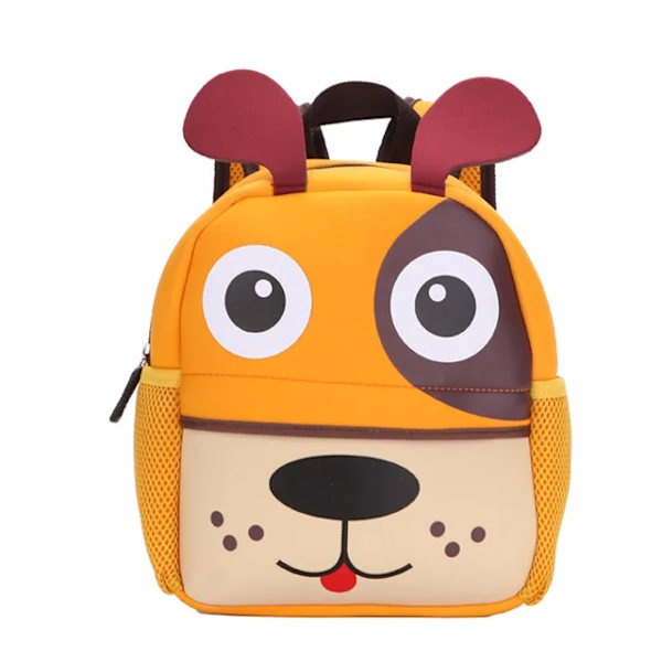 Söta Djur Förskoleväskor 3D Cartoon Apa Ryggsäckar Neopren Kindergarten Skolväska Flickor Pojkar Väska Mochila Escolar Dog