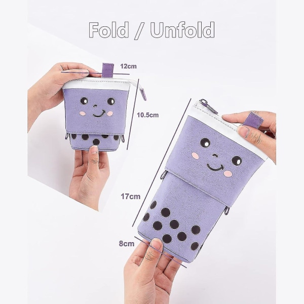 Toyess Unicorn Stativ Pennhållare, Teleskopisk Cartoon Söt Unicorn Pennfodral Kosmetisk Hållbar Canvas Stationery Makeup Väska För Pojkar Flickor null none