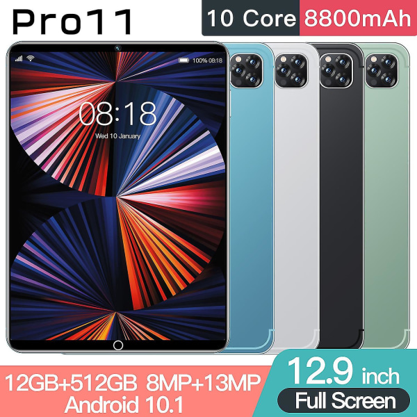 Pro11 12gbram + 512gbrom 12,9 tum Android OS 12.0 Blue