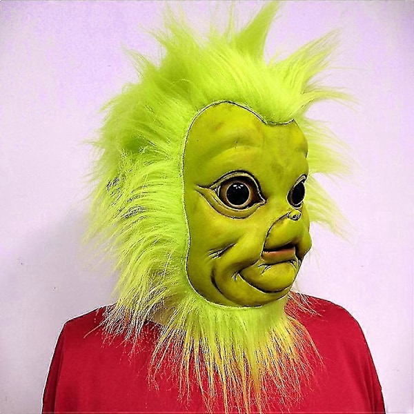 Grön Monster Grinch Mask Tjuv Latex Huvudbonad Skämt Rekvisita Cosplay Grinch Mask null none