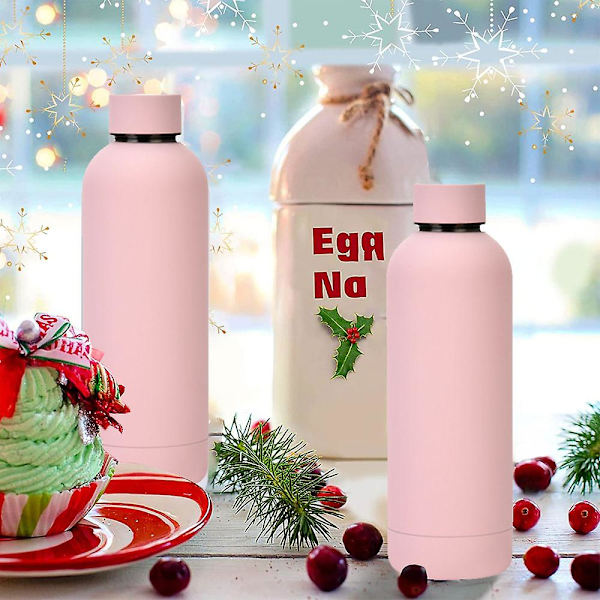 500 ml Smallmouth dubbellagers vakuumkolv, vattenkopp för utomhussport, vakuumkolv i rostfritt stål Light pink