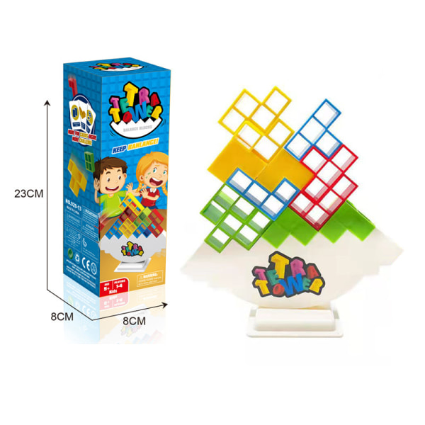 48 st Tetra Tower Balance Stacking Blocks Spel, Brädspel För 2 Spelare+ Familjespel