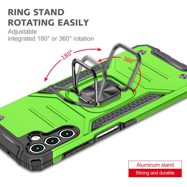 NIFFPD Galaxy A13 Case, Samsung A13 Case Ring Kickstand Hårt PC Mjukt TPU cover för Samsung Galaxy A13 5G Svart green