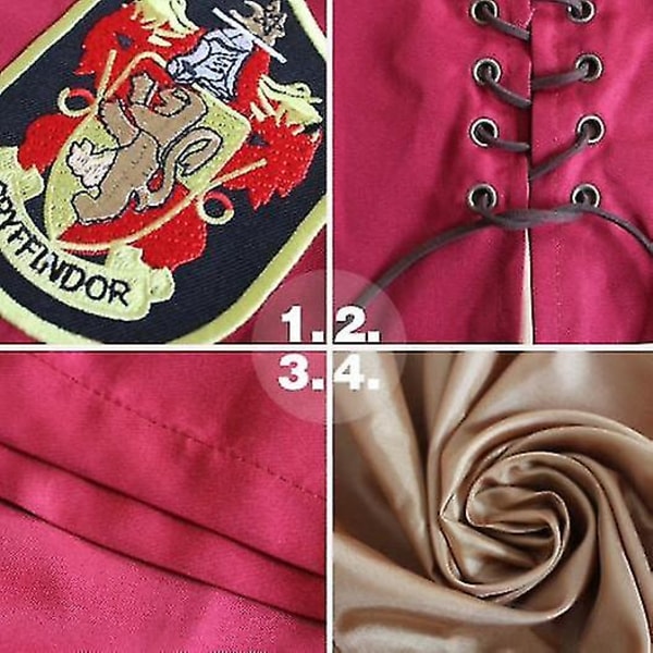 Magic Academy Quidditch Robe Kostym Kappa Klänning Kappa Magic Robe red S