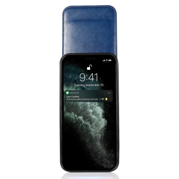 För Iphone 13/14 Korthållare Pu Läderbelagd Tpu Phone case Kickstand Smartphone Cover Dark Blue