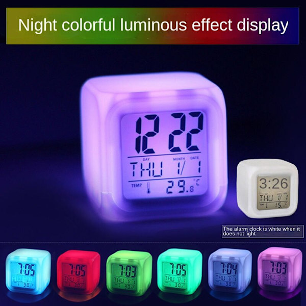 Minecraft Alarm Clock Led Night Light F7