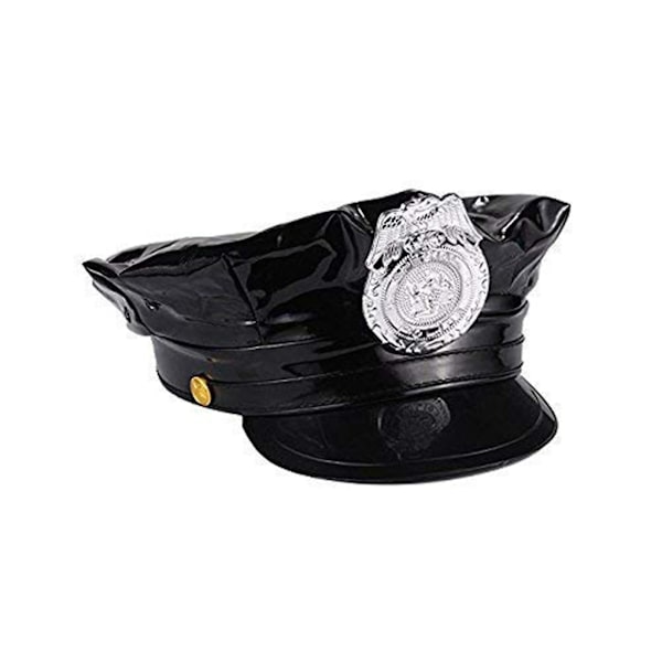 Kvinnor Sexig Kostym Vuxen Cop Uniform Outfit Konstläder Tight kjol Black 40