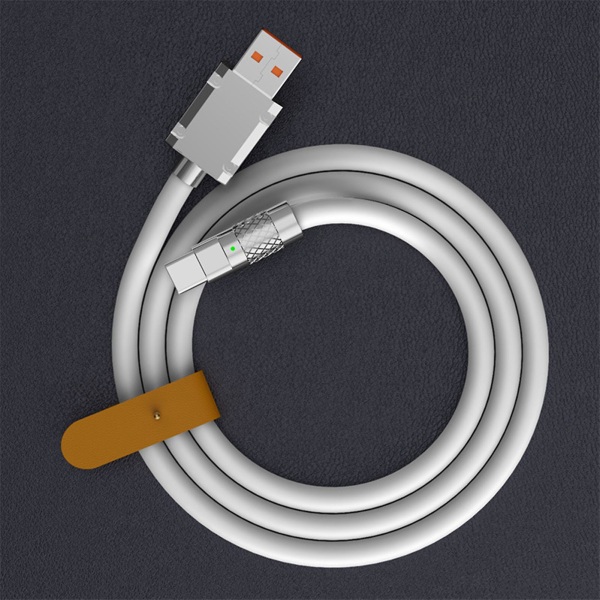120w 6a snabbladdningskabel Flexibel sladd Micro USB kabel för dataöverföring och snabbladdning Orange 2m