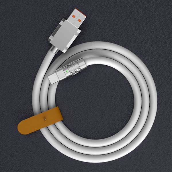 120w 6a snabbladdningskabel Flexibel sladd Micro USB kabel för dataöverföring och snabbladdning Yellow 2m