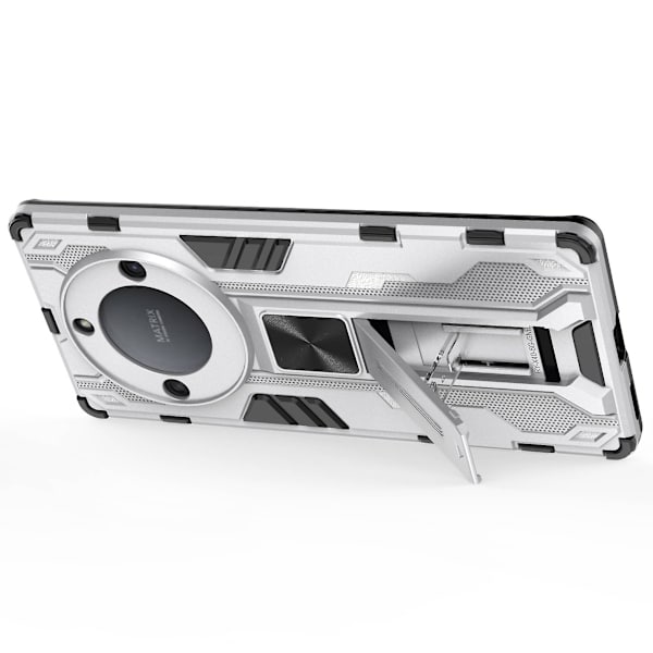 For Honor Magic 5 Lite 5g /x40 5g / X9a 5g Kickstand Phone case Dropsäkert hård PC Mjuk Tpu Hybrid Cover Silver
