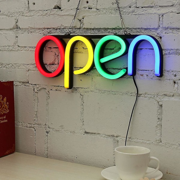 Led Neon Open Sign Light For Business Bar Club Ktv Väggdekoration Kommersiell belysning Light Blue