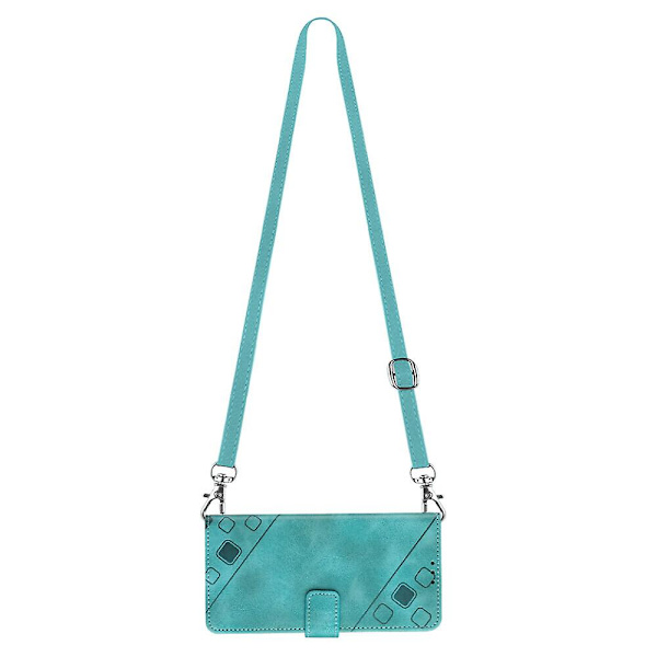 Case till Ipod Touch 7 med långhalsband Läder Flip Cover Kompatibel med Ipod Touch 7 Case Green