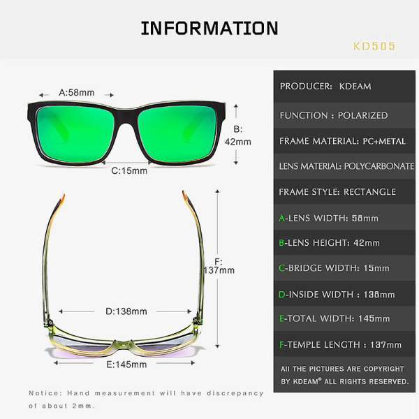 Kdeam Mirror Polarized Solglasögon Uv400 Resesolglasögon White