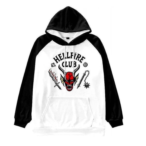 Vuxna Unisex Stranger Things Säsong 4 Hellfire Club T-shirt Topp med huvtröjor Top Hoodie XXL