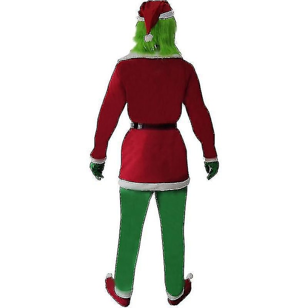 Cosplay How The Grinch Stole Christmas Costume Jultomtens kläder för vuxna L