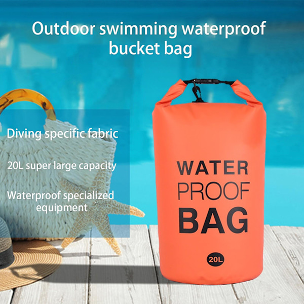Universal poolstege och stegvikt (20l) Enkel och snabb fyllning sand, 250d pvc vattentät torr påse, ingen mer riven sandsäck, arbeta med ovan jord/ Orange 1pcs