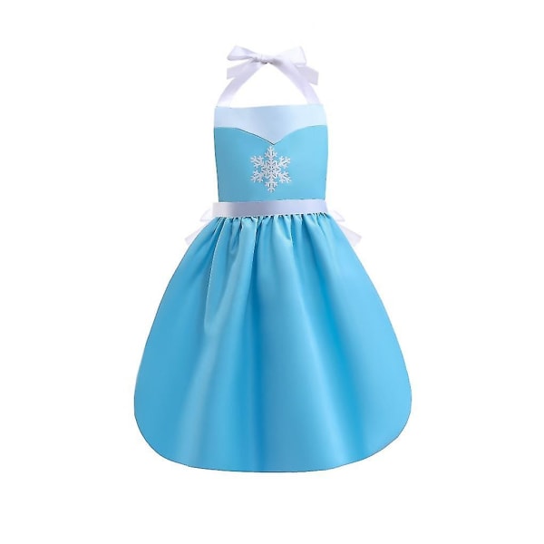 Ärmlöst förkläde för vuxna barn Minnie Elsa Sofia Princess Förkläde Cosplay-kostym med hängande hals Elsa XL Adult