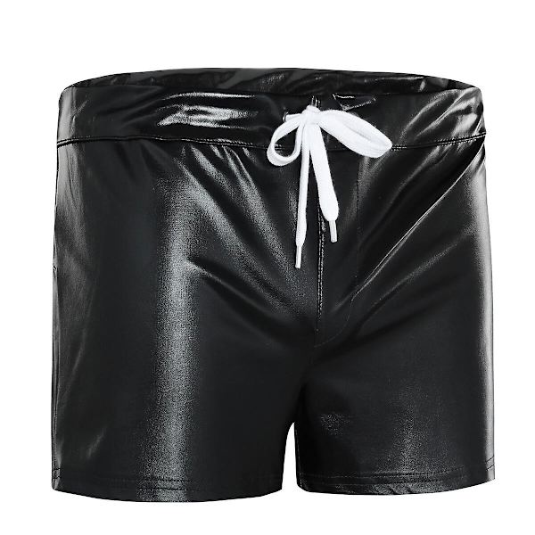 Sliktaa Herrshorts i skinande skinn Black S