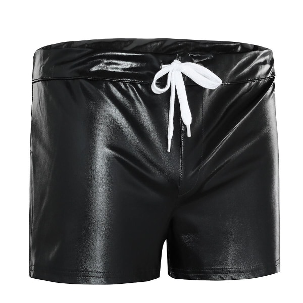 Sliktaa Herrshorts i skinande skinn Black XL