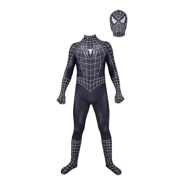 Halloween Svart Remy Spiderman Cosplay Kostym Venom Symbiote Remy Suit Zentai Body Vuxen Hood Detachable M