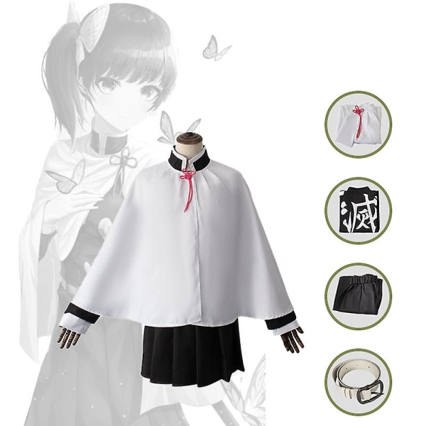 Anime Expo Tecknad karaktär Cosplay Kostym Demon Slayer Kochou Shinobu Kimetsu No Yaiba Tanjirou Nezuko Cosplay Kimono Wig V kids 140cm Tsuyuri Kanawo 1