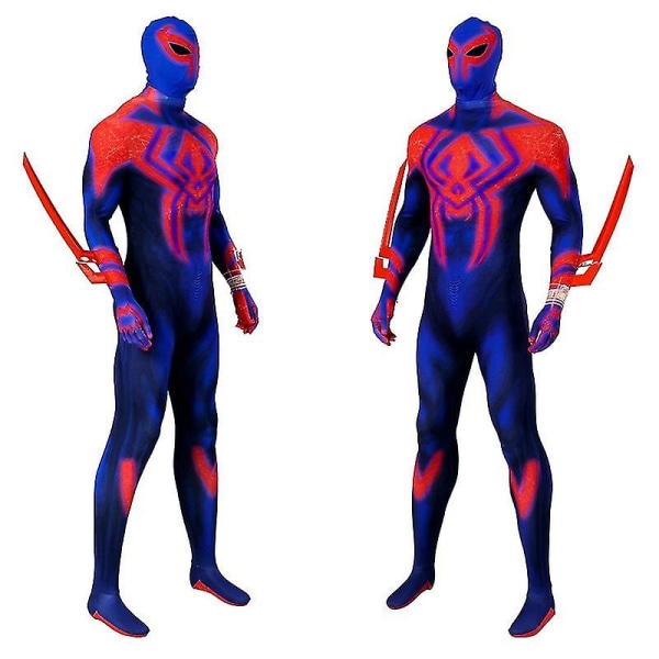 Män Pojke Spider Man 2099 Cosplay Kostym Party Jumpsuit Spider-man: Across The Spider-verse Fancy Dress M