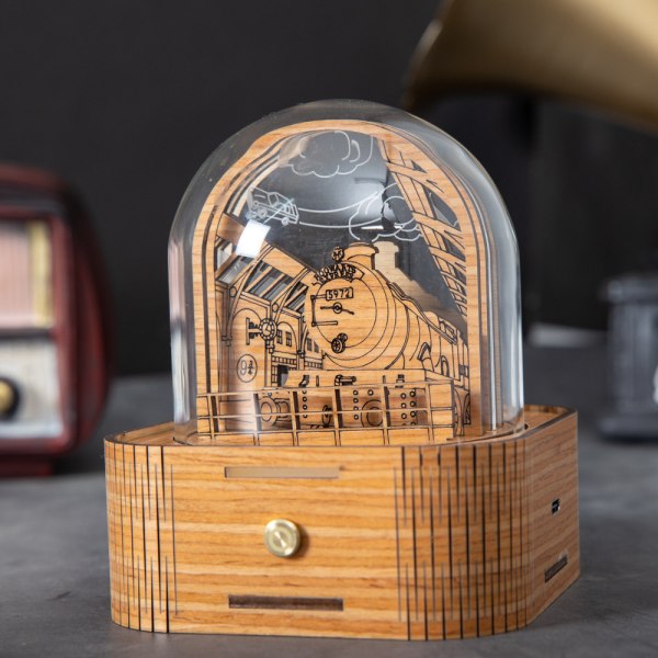 Antik 3 Stereo Night Light Music Box Retro Music Box train number 9 My Neighbor Totoro Song