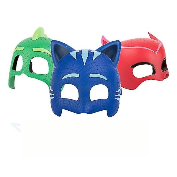 Pj Mask Dockmodell Masker Masker i tre olika färger Catboy Owlette Gekko Figurer Anime Utomhus Roliga Barn Barn Hot Toys green