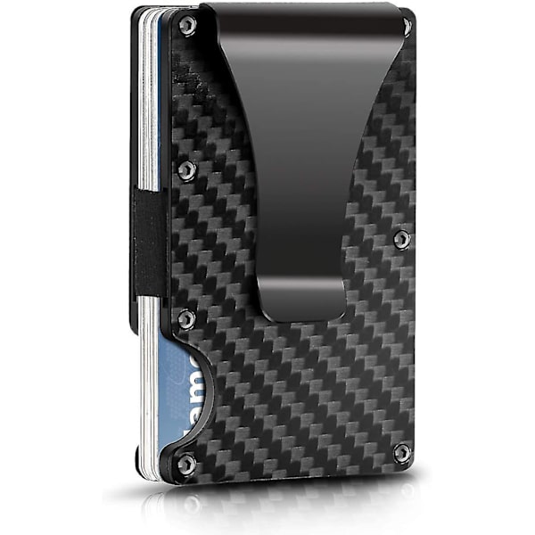 Minimalistisk korthållarplånbok Kolfiberplånbok Rfid Blocking Slimmetal Plånbok null none
