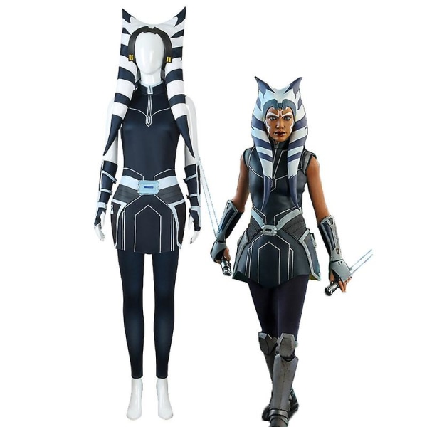 Ahsoka Tano Cosplay Kostym För Vuxna Och Barn Halloween Fancy Dress Karneval Kostym Set With hat XS