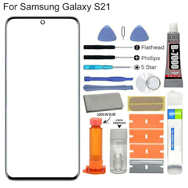 Reparationssats för byte av främre glasskärmslins Loca Lim Tool kompatibel Samsung Galaxy S8/s8 Plus/s9/s9 Plus/s10/s20/s20 Plus Jikaix for Samsung Galaxy S21