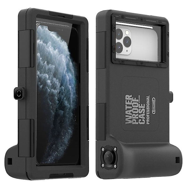 8 alternativ Dykning Phone case 15m Undervattensvattentätt cover för simning Snorkling black generation
