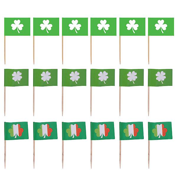 300 st Clover Cupcake Toppers Party Cupcake Infoga St Patrick's Day Party Favors Green 3.5x2.5cm