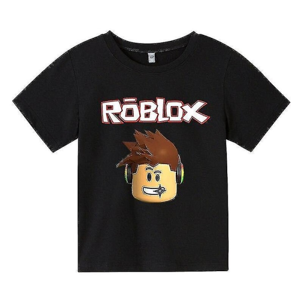 3d bomull sommar Robloxing T-shirt Black 11T-150CM