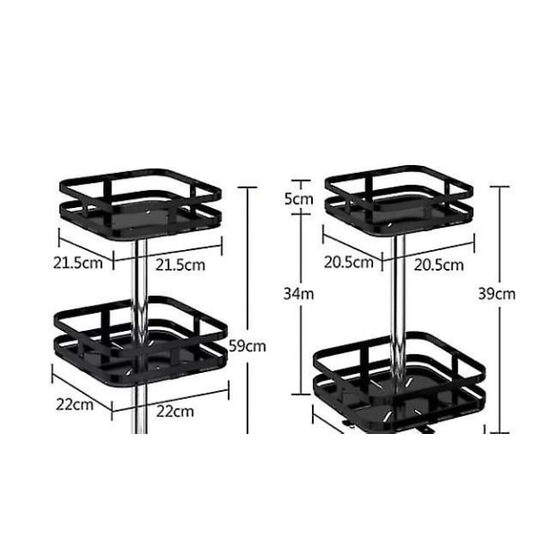 Roterbart Kryddställ Kryddbehållare Kökstillbehör Square 2 layers