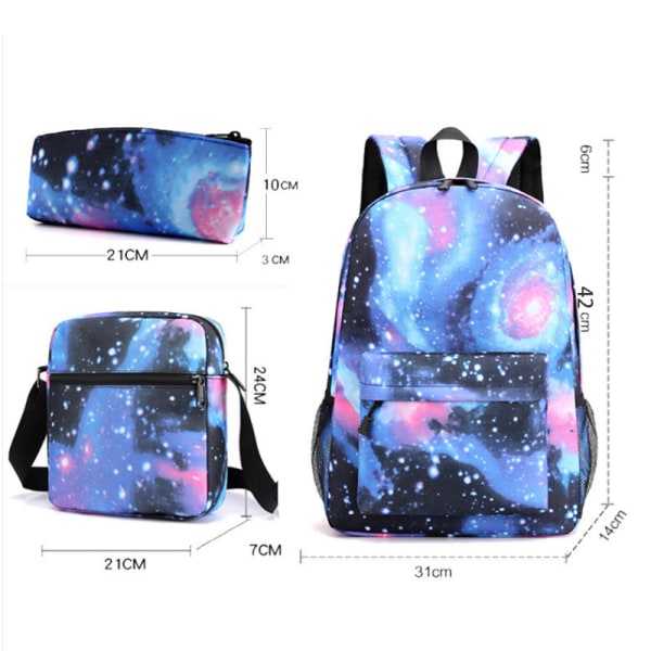 Den sista av US Printed SchoolbagF2 F2 3 piece set