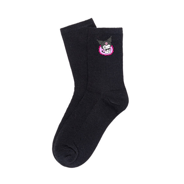Kuromi strumpor Barns strumpor Svart lång tub ~ 8