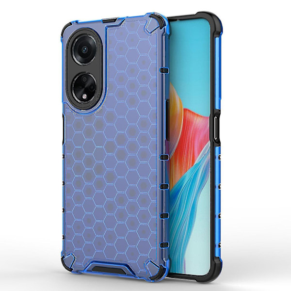För Oppo A98 5g Anti-dropp phone case Tpu+pc Honeycomb Texture Cover Blue