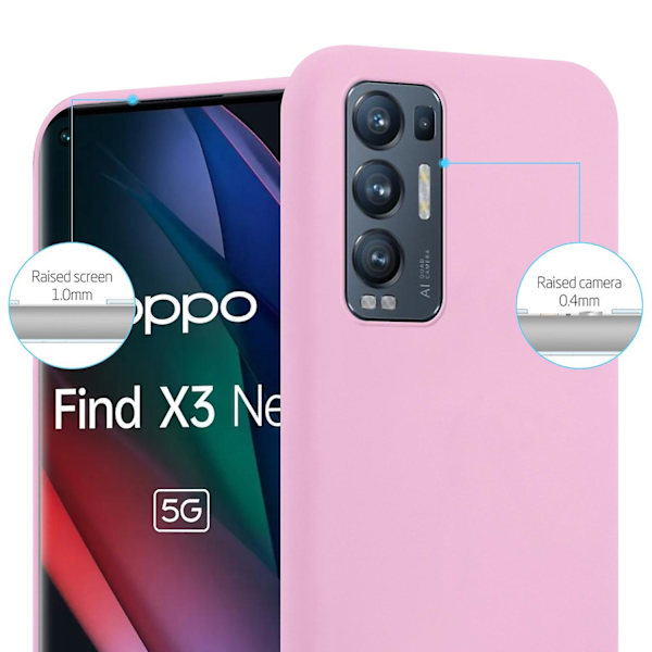 Oppo FIND X3 NEO Hülle Handy Cover TPU- case - matta färger CANDY PINK FIND X3 NEO