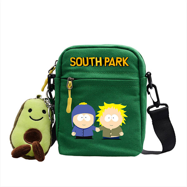 South Park diagonal ryggsäck animation runt F4 green F4