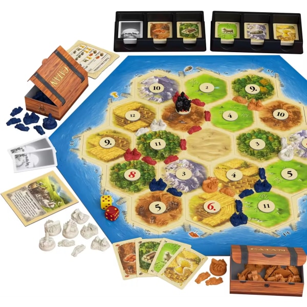 Catan, brädspel med 3-4 spelare, familjebrädspel, spela brädspel med vänner