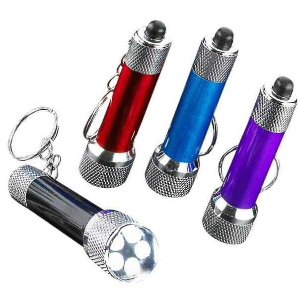 Mini Led Ficklampor Nyckelring, 2,5 Inches Mini Plastic Pocket Torch - 5-lampa Led Nyckelring För Camping, Barn, Party Favor, Present, Pris, Pocket null none